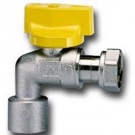 SQUARE GAS BALL TAP FOR WATER HEATER WITH FEMALE / FEMALE