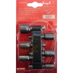 6-bit magnetic socket wrench set 1/4 inch mm. 5.5 - 13