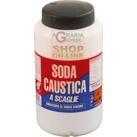 CAUSTIC SODA FLAKES IN JAR SODIUM HYDROXIDE KG. 1