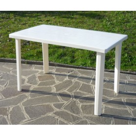 TABLE IN WHITE RESIN CM.120x70h.