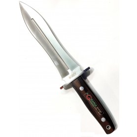 AZERO KNIFE DAGGER HUNTING EBONY HANDLE WITH LEATHER SHEATH CM.