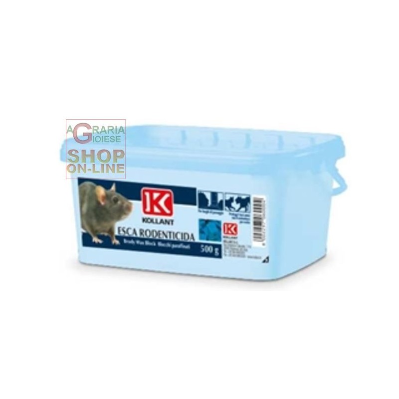 KOLLANT BRODY WAX BLOCK TOPICIDE LURE IN PARAFFINED NUTS KG. 5