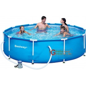 BESTWAY 56059 SWIMMING POOL WITH FRAME WITH PUMP DIAM.CM.305x76H