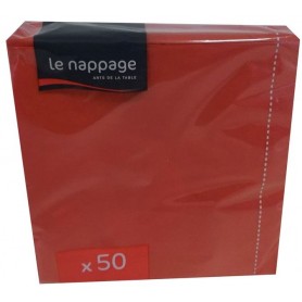 LE NAPPAGE NAPKINS 33x33 2 PLY 50 PIECES COLOR RED PARTY