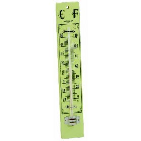 BLINKY WOODEN BASE WALL THERMOMETER CM.22X4.3