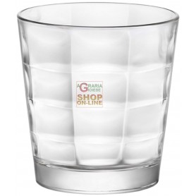 BORMIOLI SET 6 GLASS GLASSES FOR WATER MOD. CUBE CL. 24