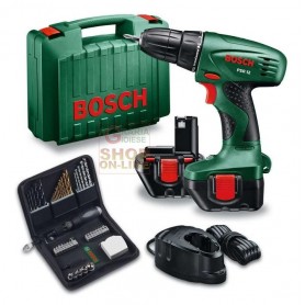 BOSCH DRILL WITH 2 BATTERIES 12V 1,2 AH PSR 12 WITH CASE SET