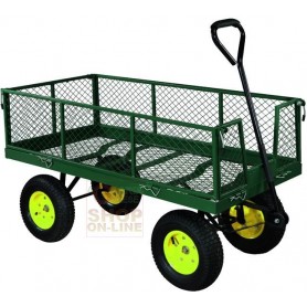 MULTIPURPOSE TROLLEY WITH SIDES AND HANDLEBAR FOUR WHEELS