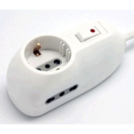 10A MULTIPLE SOCKETS WITH 2 BIP SOCKETS WITH 1SCHUKO WITH