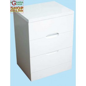 CHEST OF 3 DRAWERS LACQUERED WHITE CM. 50X40X67H