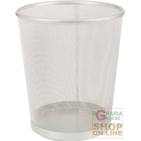 SILVER WASTE BASKET 27x30H SILVER FOR OFFICE