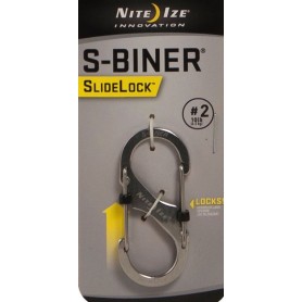 Nite Ize SlideLock S-Biner Double Safety Carabiner in Stainless