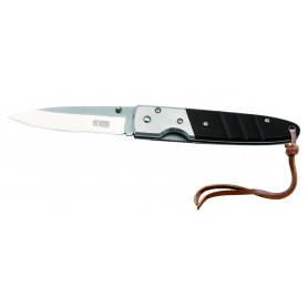 FOLDING KNIFE WOOD HANDLE WITH STRAP