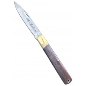 Il Siciliano type knife with brass heads and rosewood handle