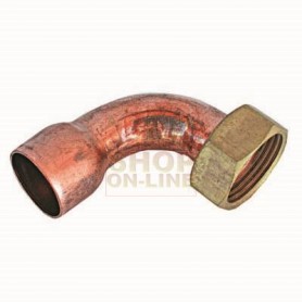 COPPER CURVE 90 DEGREES WITH TURN MM. 22 X 3/4 INCH