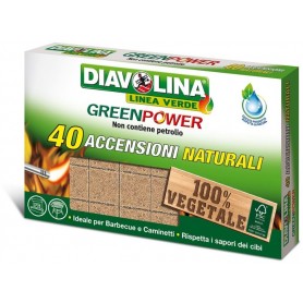 DIAVOLINA GREENPOWER NATURAL 40 IGNITIONS