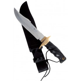 Paolucci Dagger with black handle stainless steel blade with